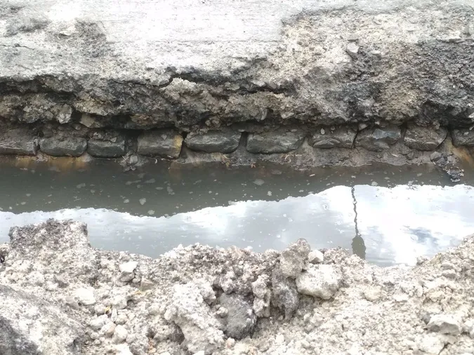 На проспекті Волі під час реконструкції виринуло Києво-Брестське шосе (фотофакт)