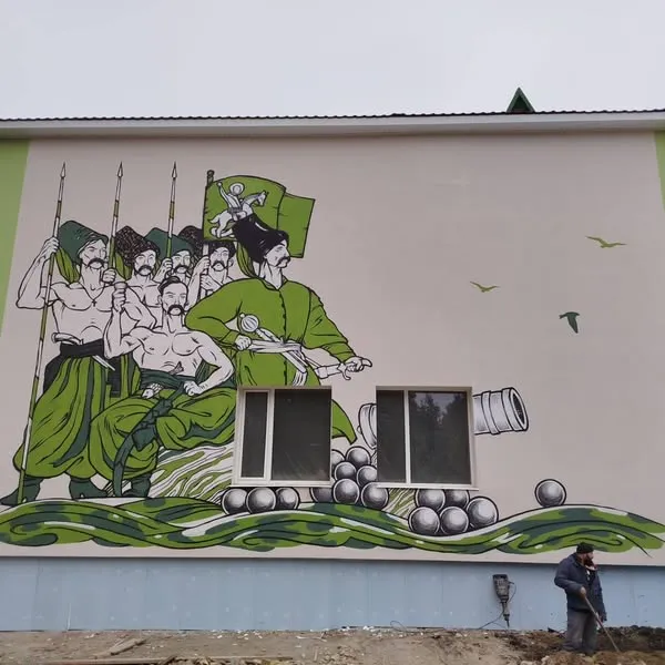 Локація не відома: луцькі художники створили патріотичний мурал (фото)