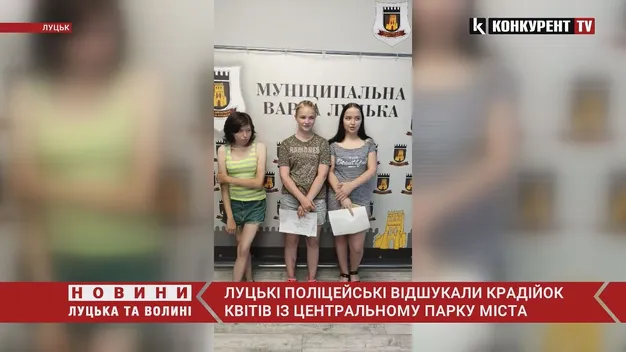 Жінки, які поцупили квіти з Центрального парку Луцька, попросили вибачення (відео)