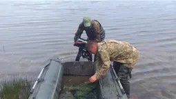 На озері в Шацькому районі вилучили 500 метрів сітки (фото)