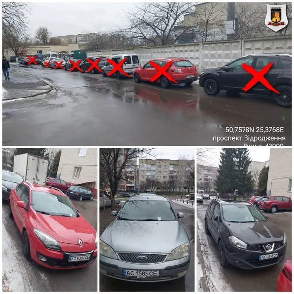 Заважають «швидким»: у Луцьку муніципали оштрафували паркохамів (фото)