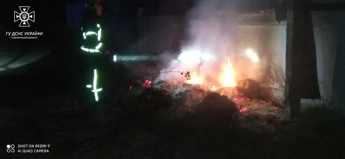 На Волині за добу сталися три пожежі (фото)