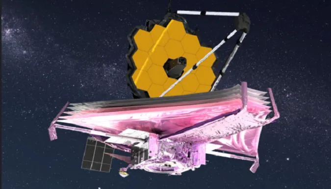 На космічному телескопі NASA розгорнули величезне позолочене дзеркало (фото)