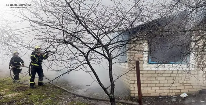На Волині вночі та зранку сталися дві пожежі (фото)