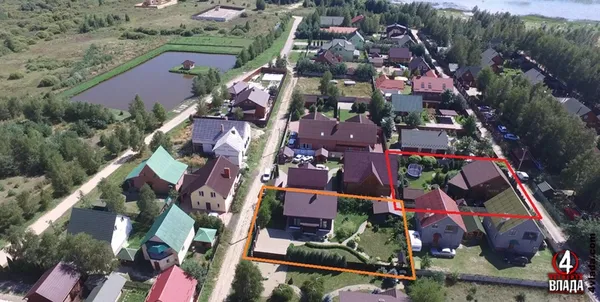 Червоним відзначена дача Гурманчуків, помаранчевим – сім`ї Гапіч