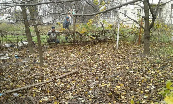 Муніципали зносять паркани у луцьких дворах (фото)