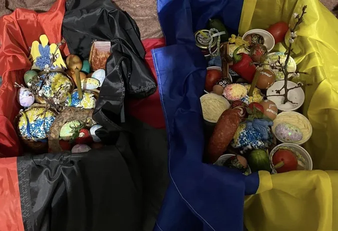 Бійці князівської бригади з Волині відзначили Великдень на фронті (фото)