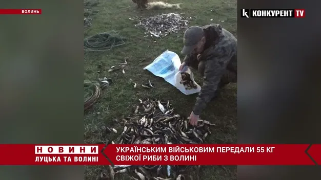 Волинські екоінспектори передали ЗСУ 55 кілограмів риби зі Світязя (фото, відео)