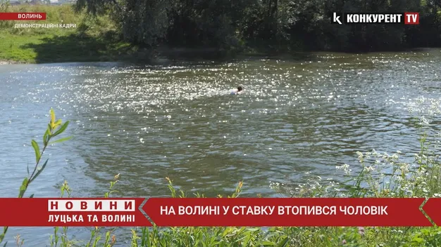У ставку в Луцькому районі потонув пенсіонер (відео)