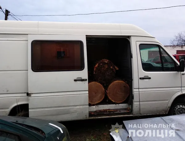 На Волині затримали бус із «лівою» деревиною (фото)
