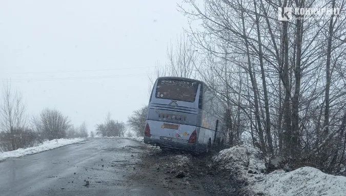 Під Луцьком в кювет злетів польський автобус