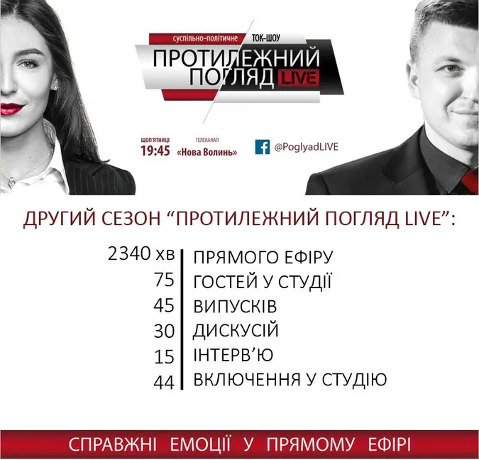 Другий сезон «Протилежний погляд LIVE»:  імена і цифри