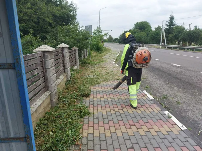 На дорогах Волині косять узбіччя та борються з борщівником (фото)