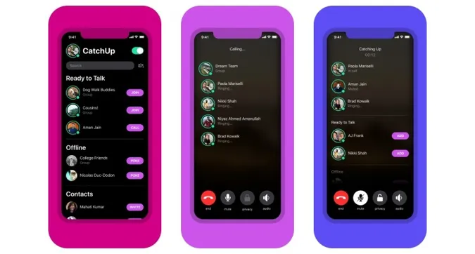 Facebook запустила додаток для голосових дзвінків CatchUp