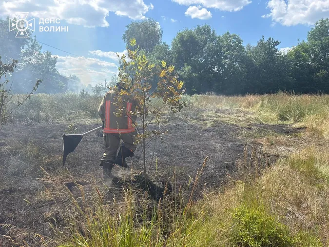 Волинь знову у вогні: за добу рятувальники ліквідували чотири пожежі (фото)