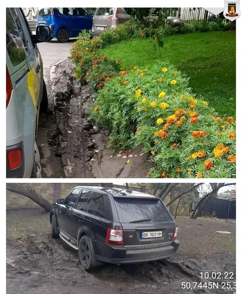 У Луцьку муніципали оштрафували водія Land Rover за знищений газон (фото, відео)