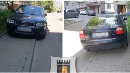 В Луцьку покарали водія Audi, який запаркувався на тротуарі (фото)