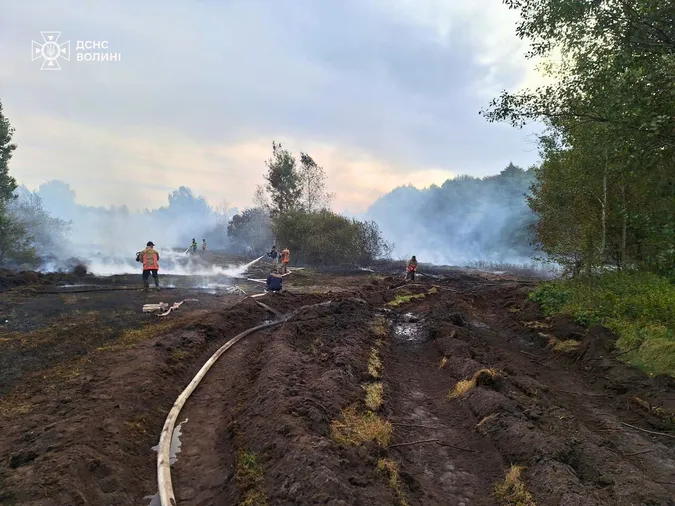 На Волині горять торф'яники (фото)
