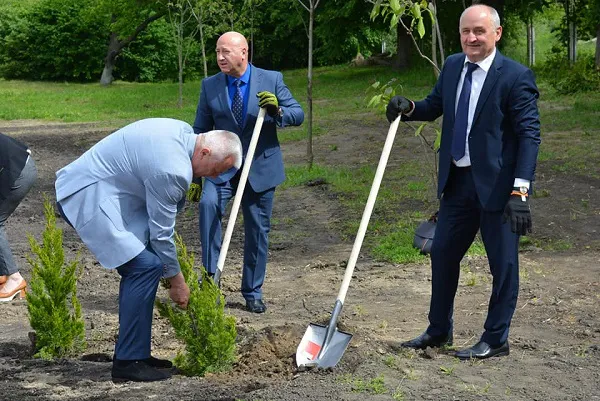 Біля перинатального центру в Луцьку висадили «Коло дружби» (фото)