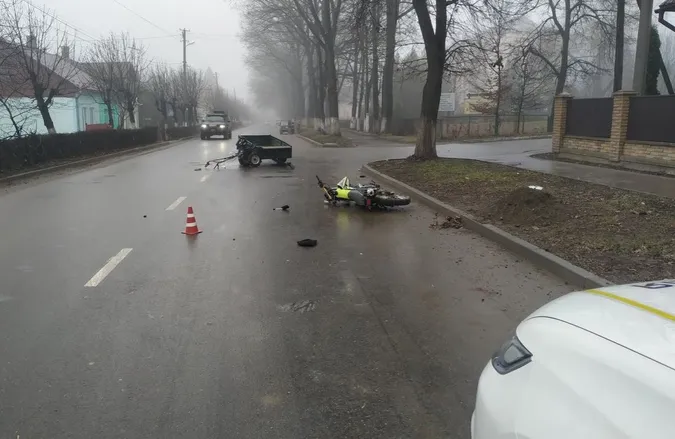 На Волині мотоцикл влетів у мотоблок