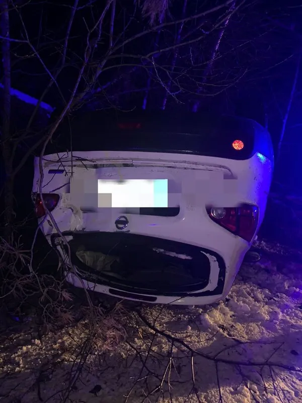 Водій був п'яним: на Волині авто не втрималося на колесах (фото)