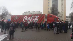 Святкова фура Coca-Cola вже в Луцьку (фото, відео)