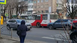 У Луцьку – затор через тролейбус (фото)