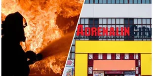 У Луцьку уламки російського «шахеда» впали на «Адреналін Сіті»: загорівся дах (відео)