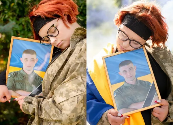 Фотосесія у формі чоловіка: вдова кулеметника з Волині Івана Зелінського поділилася спогадами про коханого (фото)
