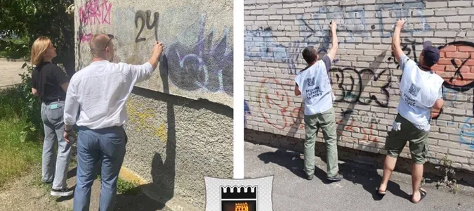 На парканах і фасадах: у Луцьку замалювали адреси сайтів, на яких продають наркотики (фото)