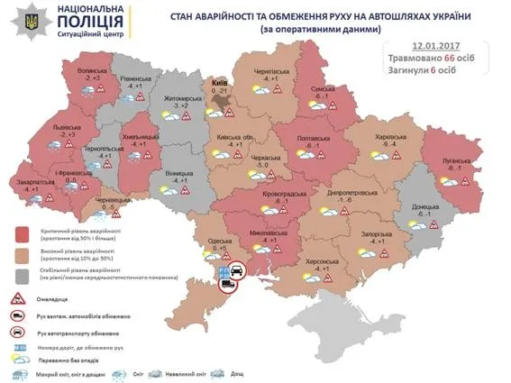 На Волині зафіксували критичний рівень аварійності