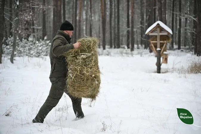 Як у люті морози підгодовують диких звірів волинських лісів (фото)