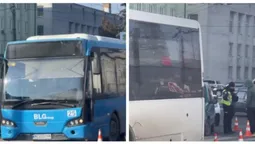 На одній з вулиць Луцька – величезний затор через аварію з маршруткою