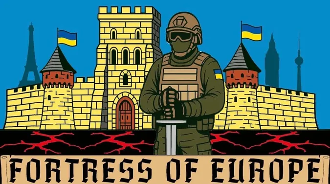 До Дня захисників і захисниць у Луцькому замку розгорнули банер «Україна – фортеця Європи»