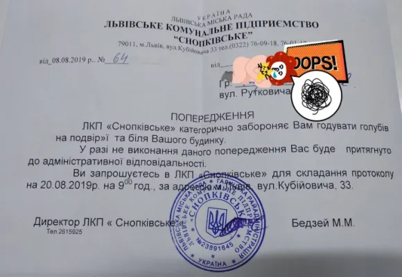 У Львові заборонили годувати голубів