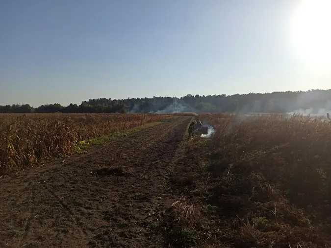 У Луцькому районі горіло пів гектара сухої трави (фото)