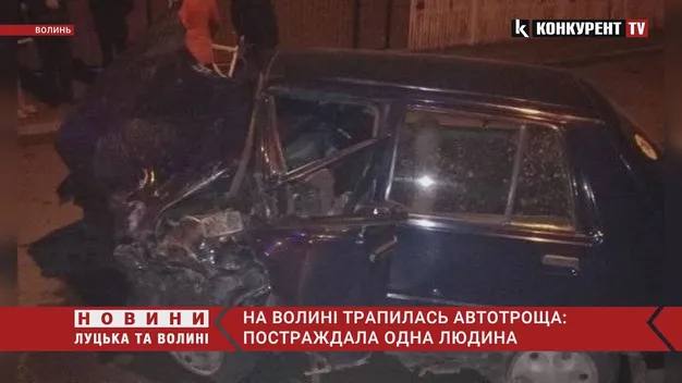 На Волині серйозна нічна аварія: зіткнулися два легковики (фото, відео)
