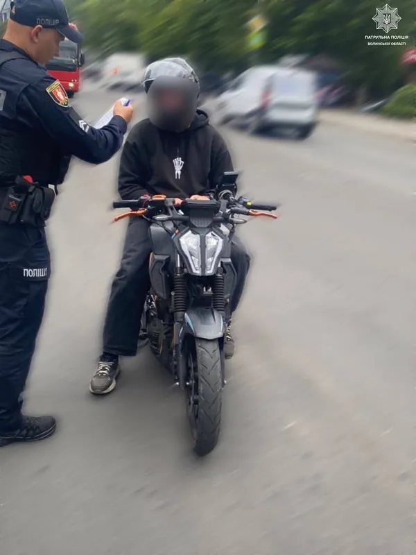 У Луцьку зловили неповнолітнього байкера-порушника