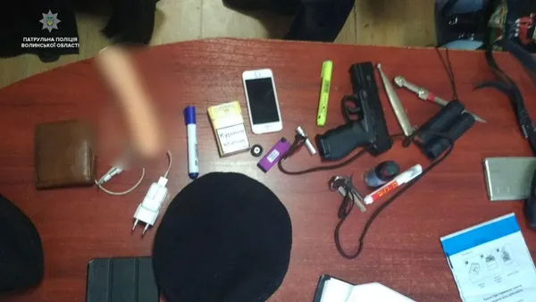 Ділдо, пістолет і георгіївська стрічка: у Луцьку затримали психічно хворого (фото)
