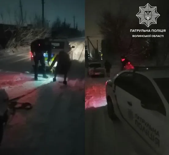 У Луцьку посеред дороги заглохли «жигулі» – рятували патрульні (фото)