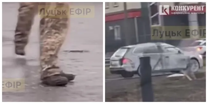Машина в піні: під Луцьком з автомийки від військових вислизнув водій (відео)