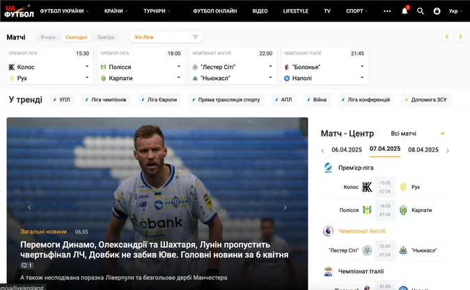 UA-Football.com: надійне джерело інформації про спорт