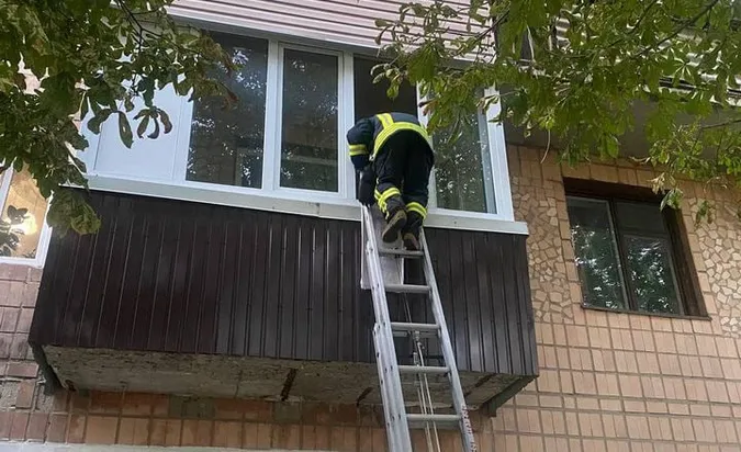 У Луцьку рятувальники визволяли дворічну дитину та тримісячне немовля з замкненої квартири (фото)