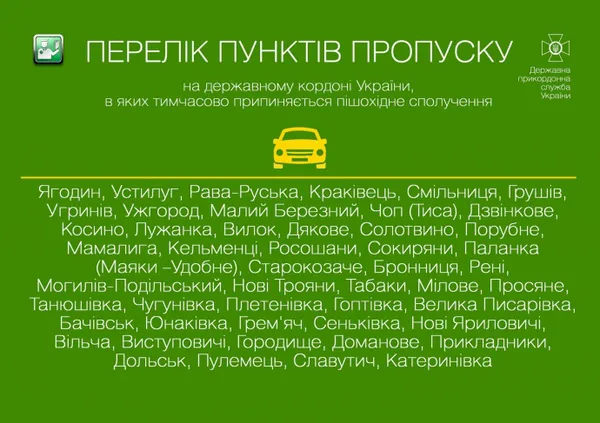 Карантин: які пункти пропуску в Україні працюють і кого пускатимуть