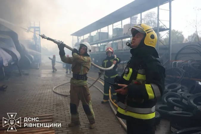 Масштабна пожежа та четверо постраждалих: наслідки атаки на «Епіцентр» на Рівненщині (фото)