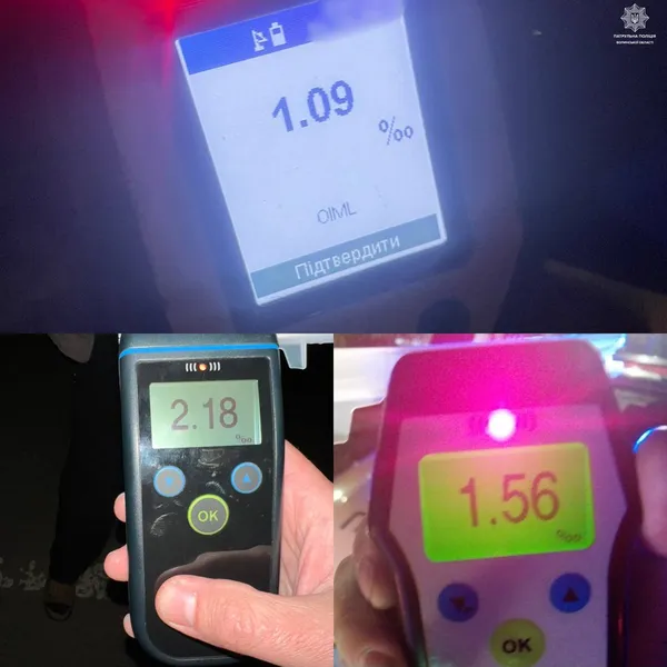 У Луцьку «спіймали» двох пʼяних горе-водіїв (фото)