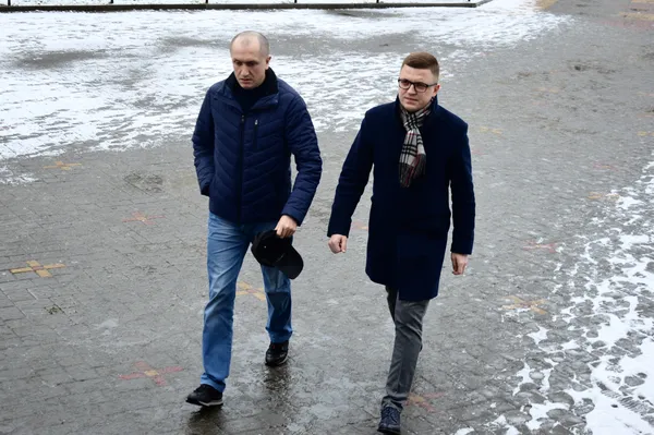 ...депутат Луцької міської ради Микола Яручик та продюсер ток-шоу «Протилежний погляд»  Тарас Шкітер...