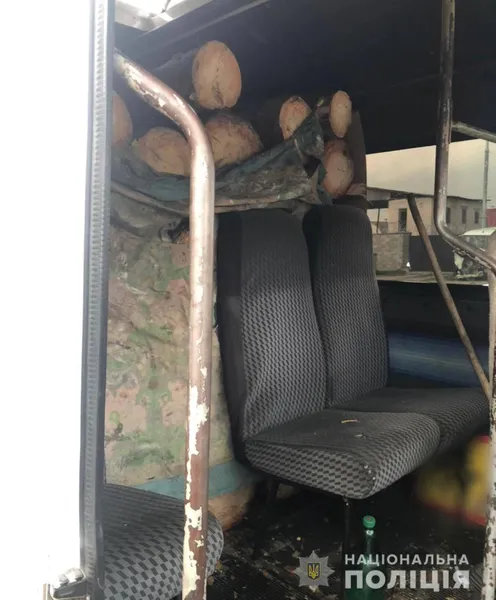 Напакували бус «під зав'язку»: на Волині зловили крадіїв лісу (фото, відео)