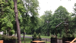 Центральний парк Луцька закидало градом (відео)