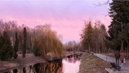 Показали загадковий захід сонця в луцькому парку (фото)
